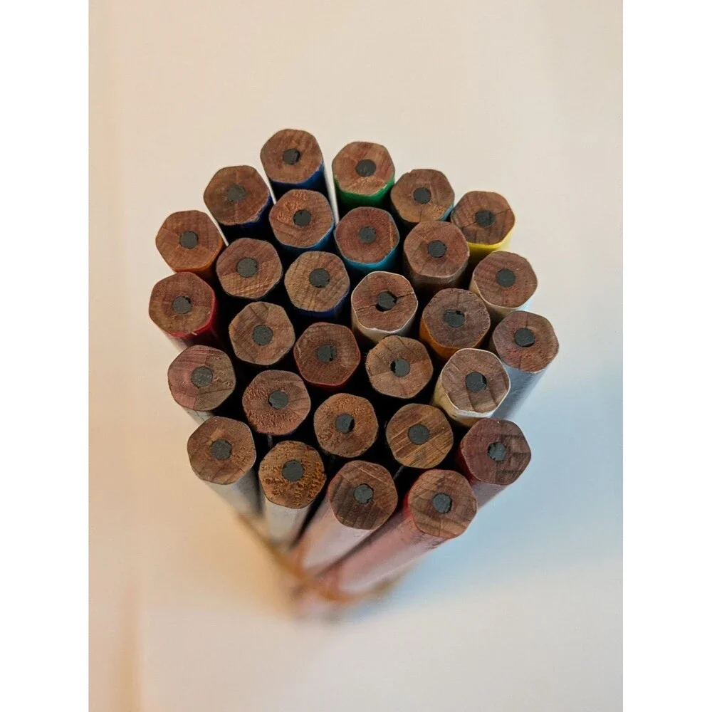 Faber Castell NFL Vintage 70s Wooden Pencils Unsharpened Complete 28 Teams READ